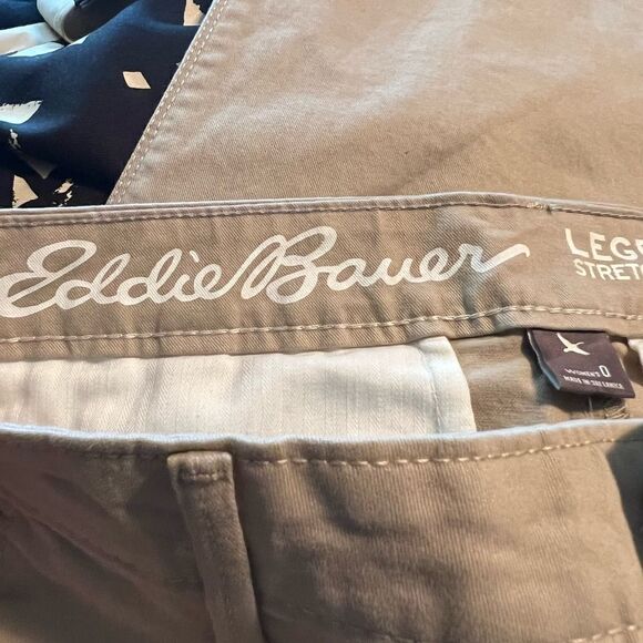 NWT! Eddie Bauer beige boyfriend slim fit pants - Picture 6 of 13